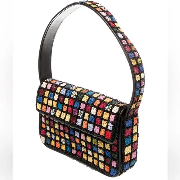 STAUD Tommy Bag in Disco Multicolor Beaded Shoulder Bag - Picture 3 of 8